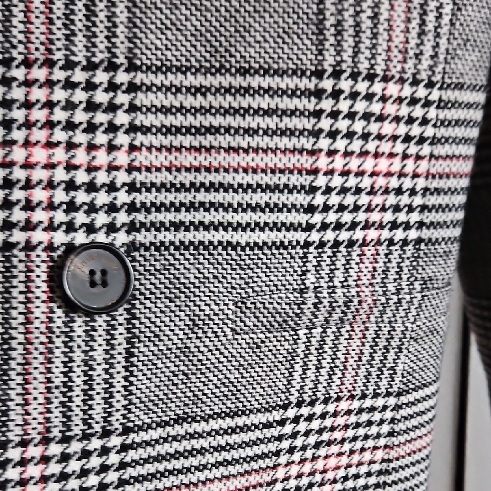 Anine Bing Size S Black and White Checkered Blazer - Picture 6 of 9
